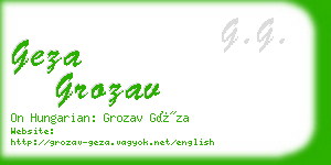 geza grozav business card